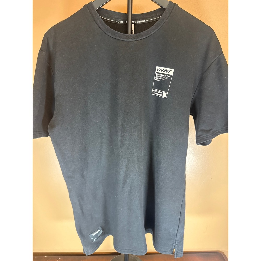 Vivint Home Is Everything Black Graphic T-Shirt Mens Large Short Sleeve Tech